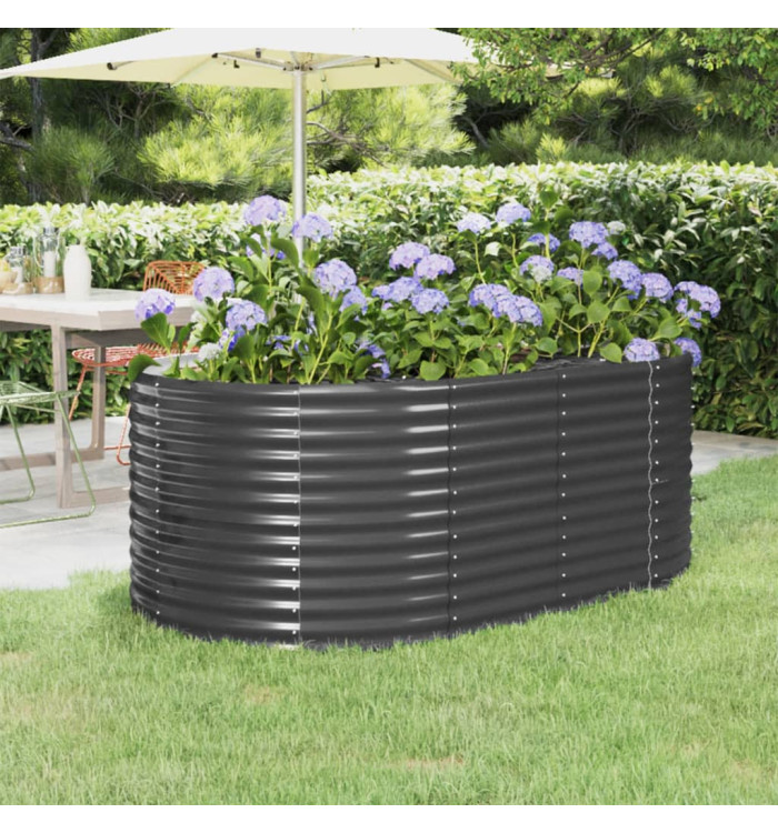 Lit surélevé de jardin Acier enduit de poudre Anthracite | Mobilier & Déco