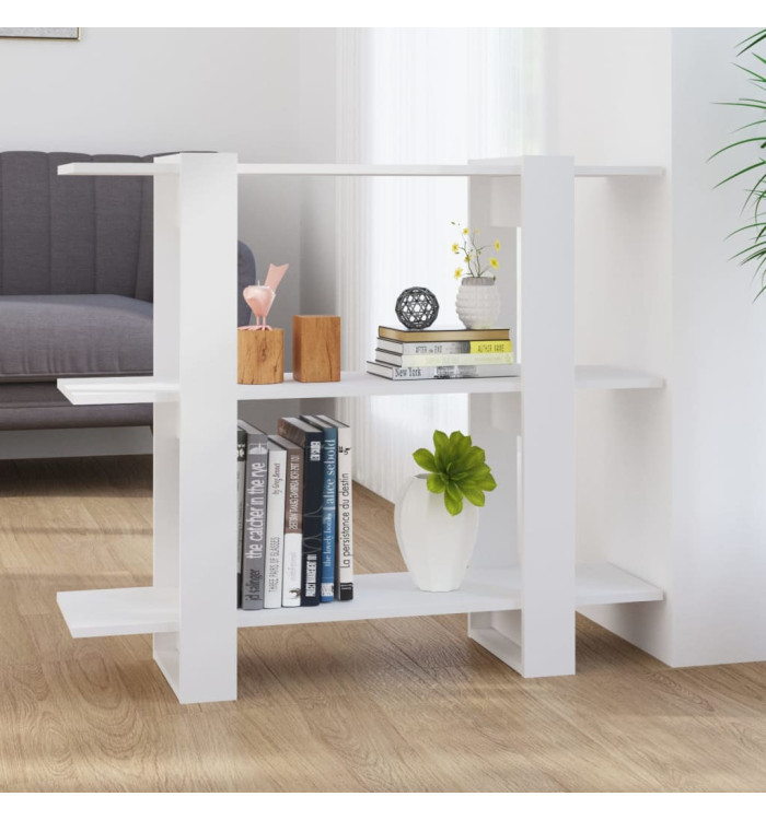 Bibliothèque/Séparateur de pièce Blanc 100x30x87 cm | Mobilier & Déco