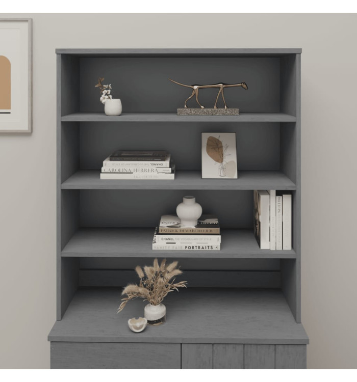 Dessus de buffet HAMAR Gris foncé 90x30x100 cm Bois de pin | Mobilier & Déco