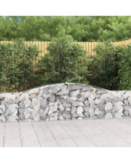 Paniers à gabions arqués 7 pcs 400x30x60/80 cm Fer galvanisé | Mobilier & Déco
