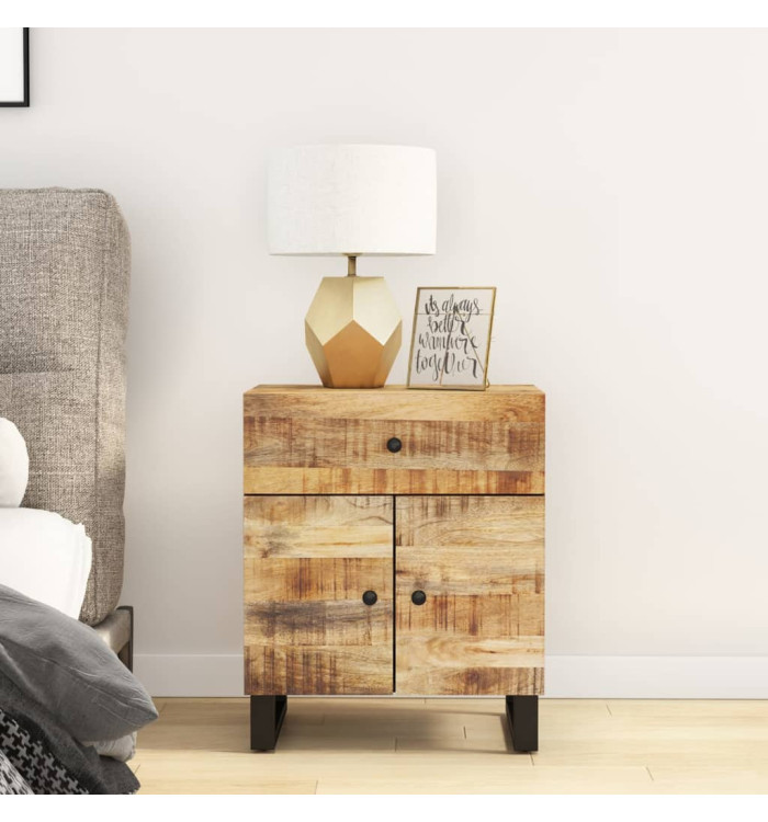 Table de chevet 50x33x60 cm Bois de manguier et d'ingénierie | Mobilier & Déco