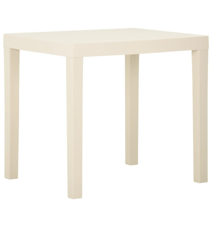 Table de jardin Blanc 79x65x72 cm Plastique | Mobilier & Déco