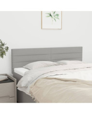 Têtes de lit 2 pcs Gris clair 72x5x78/88 cm Tissu | Mobilier & Déco