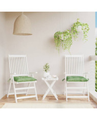 Coussins de chaise lot de 2 à motif de feuilles 40x40x7 cm | Mobilier & Déco