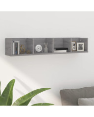 Étagère murale à CD Sonoma gris 100x18x18 cm Bois d'ingénierie | Mobilier & Déco