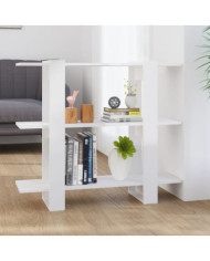 Bibliothèque/Séparateur de pièce Blanc brillant 100x30x87 cm | Mobilier & Déco