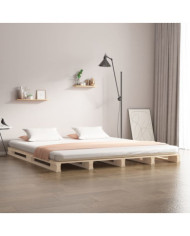 Lit de palette 140x190 cm bois de pin massif | Mobilier & Déco