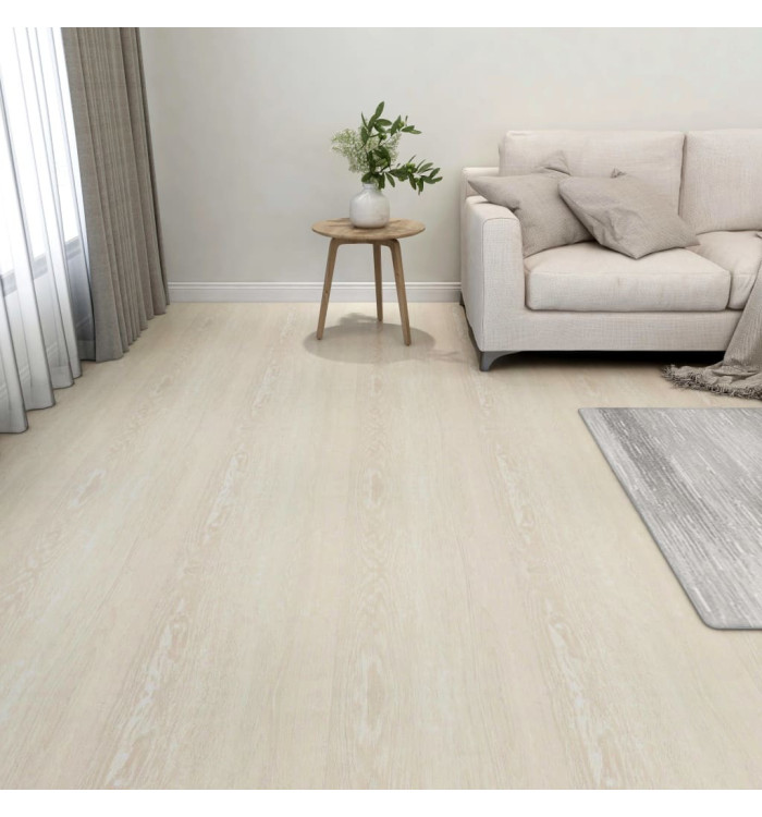 Dalles de plancher autoadhésives 55 pcs PVC 5,11 m² beige | Mobilier & Déco