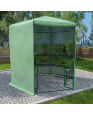 Serre avec étagères Acier 227x223 cm | Mobilier & Déco