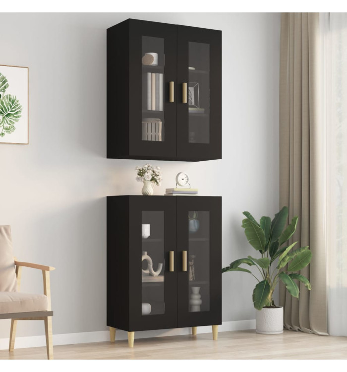 Armoire murale suspendue Noir 69,5x34x90 cm | Mobilier & Déco
