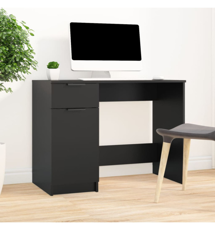 Bureau noir 100x50x75 cm bois d'ingénierie | Mobilier & Déco