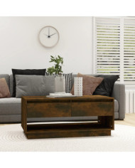 Table basse Chêne fumé 102,5x55x44 cm Bois d'ingénierie | Mobilier & Déco