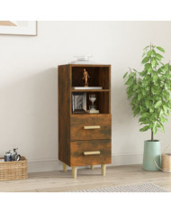 Buffet Chêne fumé 34,5x34x90 cm Bois d'ingénierie | Mobilier & Déco