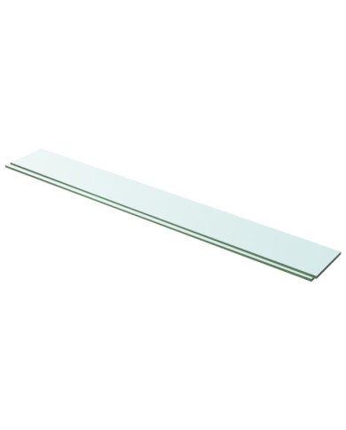 Panneaux d'étagère 2 pcs Verre Transparent 100 x 12 cm | Mobilier & Déco