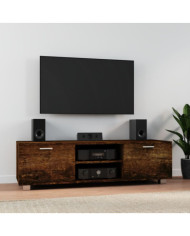 Meuble TV Chêne fumé 140x40,5x35 cm Bois d'ingénierie | Mobilier & Déco