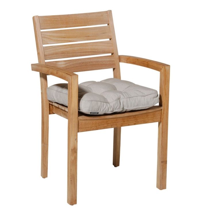 Madison Coussin de siège matelas Panama 47x47 cm Beige clair | Mobilier & Déco