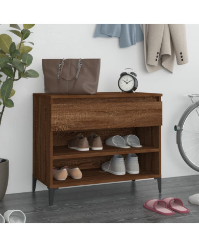 Armoire à chaussures Chêne fumé 70x36x60 cm Bois d'ingénierie | Mobilier & Déco