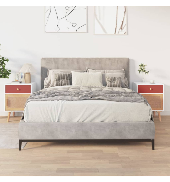 Tables de chevet 2 pcs blanc 40x30x55 cm bois d'ingénierie | Mobilier & Déco