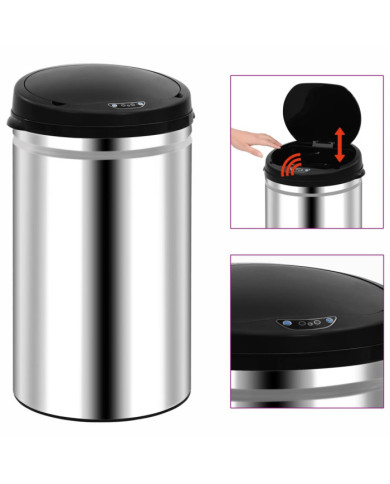 Poubelle à capteur automatique 40 L Acier inoxydable | Mobilier & Déco
