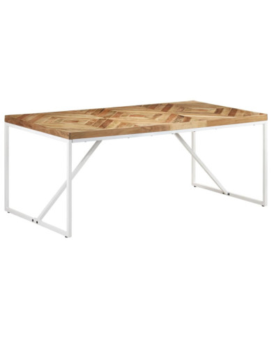 Table à manger 180x90x76 cm Bois massif d'acacia et de manguier | Mobilier & Déco