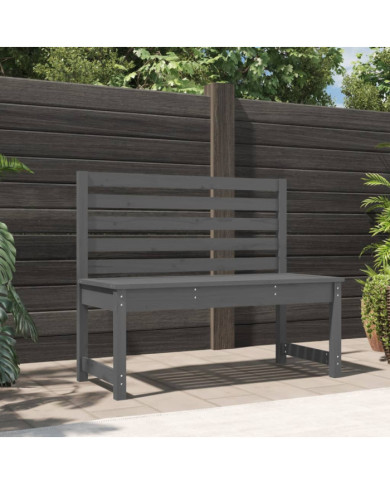Banc de jardin gris 109 cm bois massif de pin | Mobilier & Déco