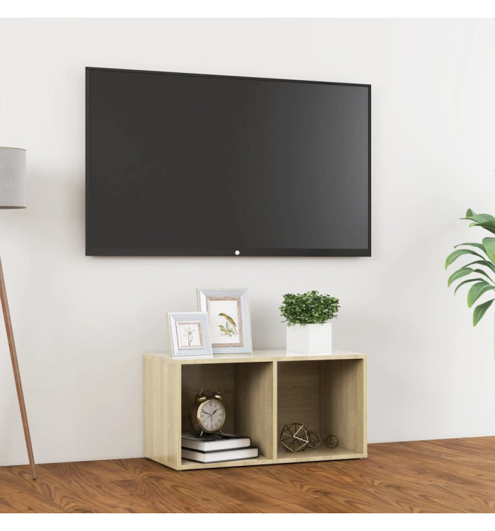 Meuble TV chêne sonoma 72x35x36,5 cm bois d’ingénierie | Mobilier & Déco