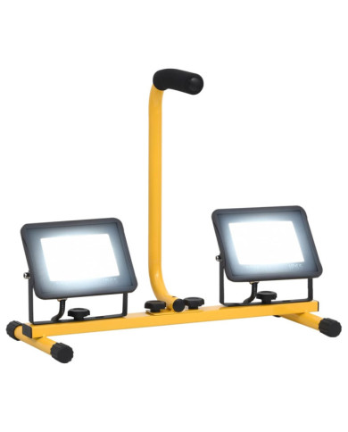 Projecteur à LED avec poignée 2x30 W Blanc froid | Mobilier & Déco