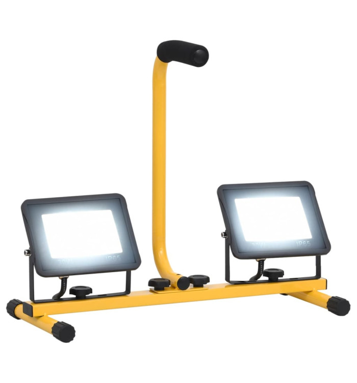 Projecteur à LED avec poignée 2x30 W Blanc froid | Mobilier & Déco