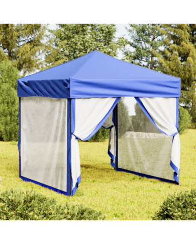 Tente de réception pliable avec parois Bleu 2x2 m | Mobilier & Déco