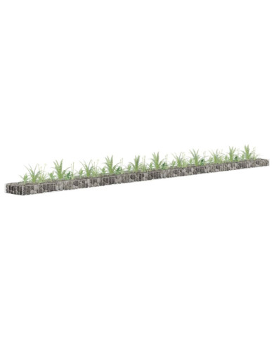 Lit surélevé à gabion Acier galvanisé 450x30x10 cm | Mobilier & Déco