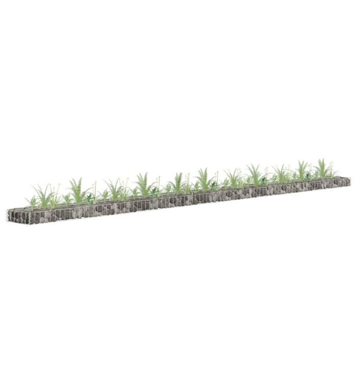 Lit surélevé à gabion Acier galvanisé 450x30x10 cm | Mobilier & Déco