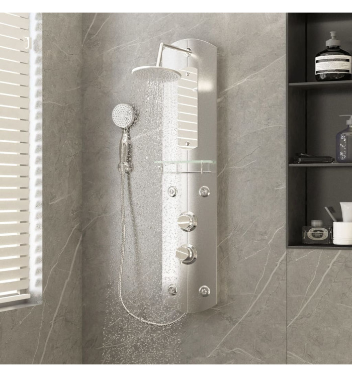 Panneau de douche 25x43x110 cm Argenté | Mobilier & Déco