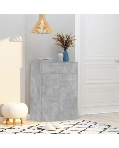 Armoire à chaussures Gris béton 60x35x84 cm Bois d'ingénierie | Mobilier & Déco