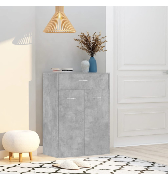 Armoire à chaussures Gris béton 60x35x84 cm Bois d'ingénierie | Mobilier & Déco