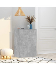 Armoire à chaussures Gris béton 60x35x84 cm Bois d'ingénierie | Mobilier & Déco