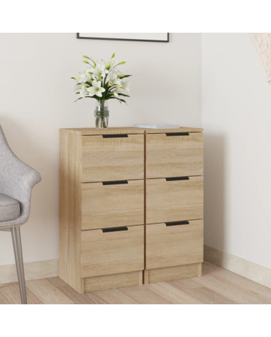 Buffets 2 pcs Chêne Sonoma 30x30x70 cm Bois d'ingénierie | Mobilier & Déco