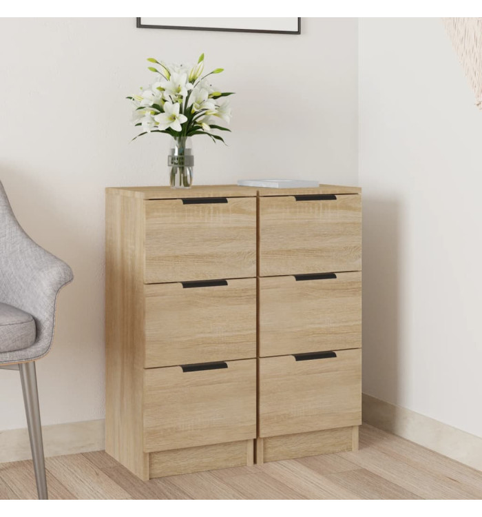 Buffets 2 pcs Chêne Sonoma 30x30x70 cm Bois d'ingénierie | Mobilier & Déco