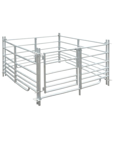 Bergerie 4 panneaux Acier galvanisé 137 x 137 x 92 cm | Mobilier & Déco