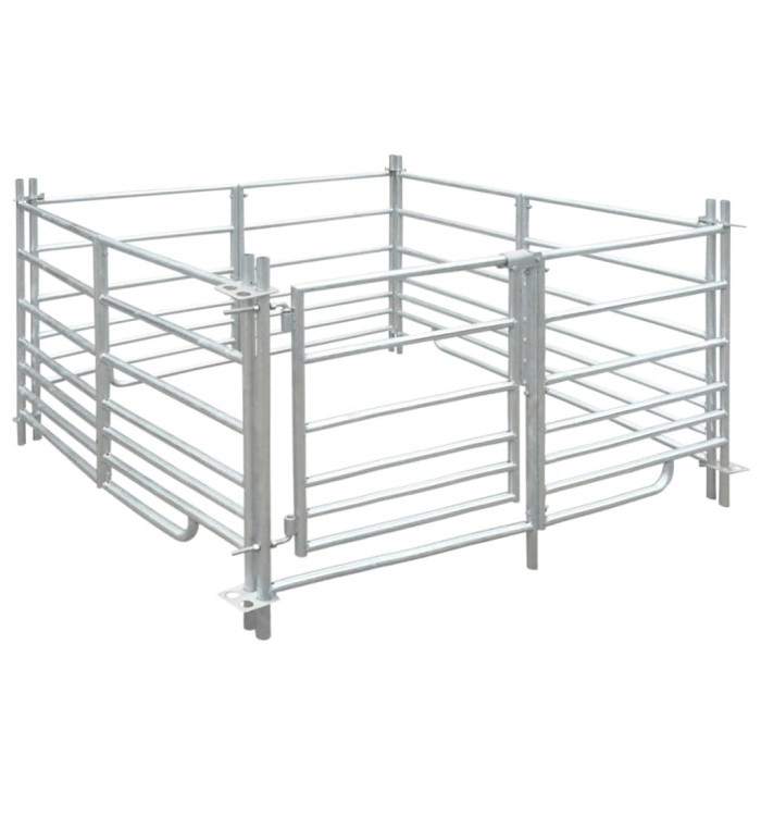 Bergerie 4 panneaux Acier galvanisé 137 x 137 x 92 cm | Mobilier & Déco