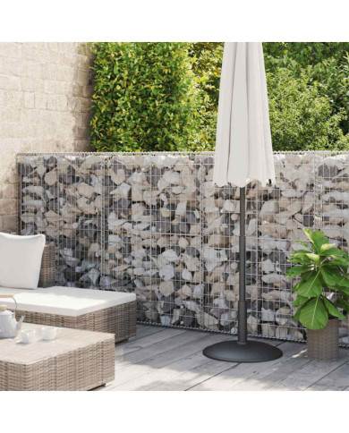 Mur à gabion avec couvercles Acier galvanisé 600 x 50 x 150 cm | Mobilier & Déco