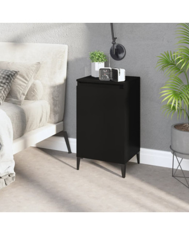 Table de chevet noir 40x35x70 cm bois d’ingénierie | Mobilier & Déco