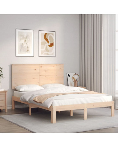 Cadre de lit sans matelas 140x190 cm bois de pin massif | Mobilier & Déco