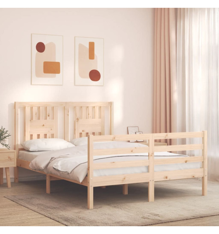 Cadre de lit sans matelas bois massif | Mobilier & Déco