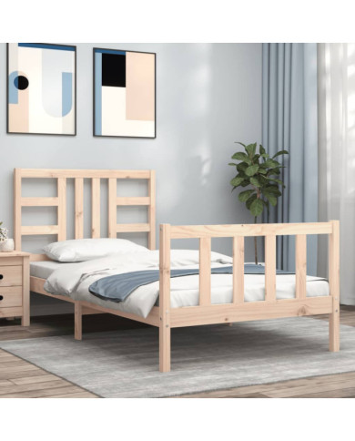 Cadre de lit sans matelas 90x200 cm bois de pin massif | Mobilier & Déco