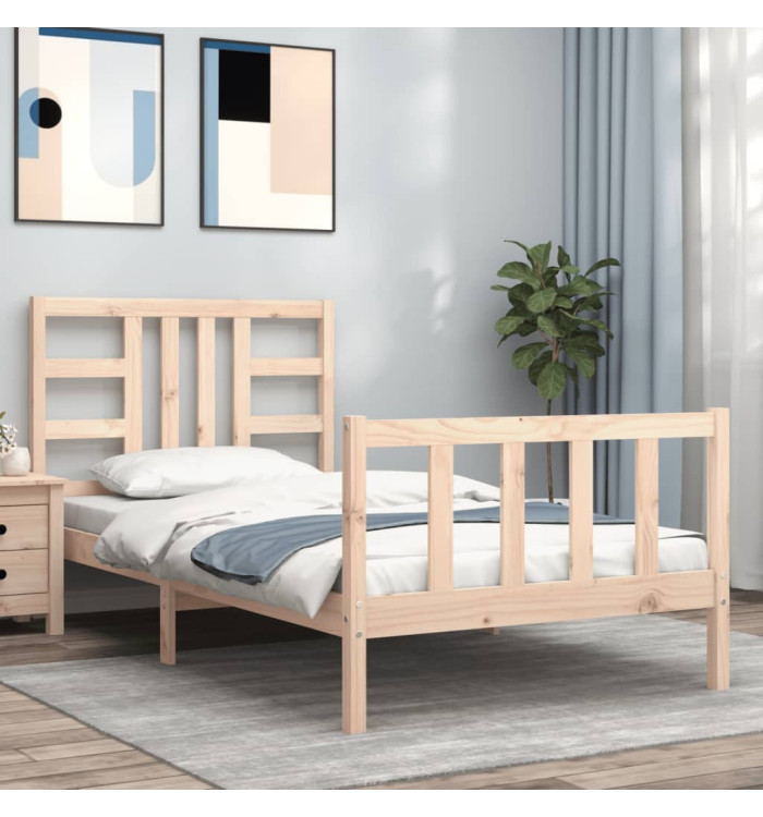 Cadre de lit sans matelas 90x200 cm bois de pin massif | Mobilier & Déco