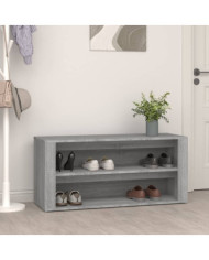 Étagère à chaussures Gris béton 100x35x45 cm Bois d'ingénierie | Mobilier & Déco