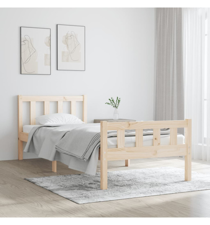Cadre de lit sans matelas bois massif | Mobilier & Déco