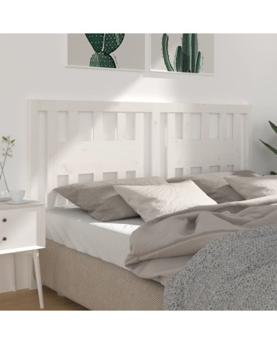 Tête de lit Blanc 126x4x100 cm Bois massif de pin | Mobilier & Déco