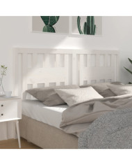Tête de lit Blanc 126x4x100 cm Bois massif de pin | Mobilier & Déco