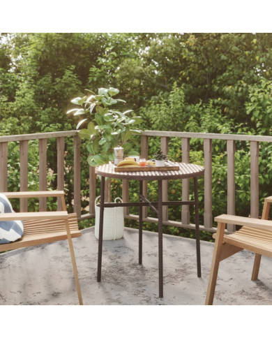 Table à thé Marron 45 cm Résine tressée | Mobilier & Déco